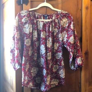 Chaps red cotton top